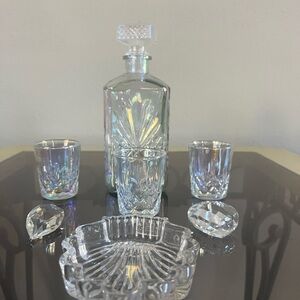 Crystal Decanter and Glass Set